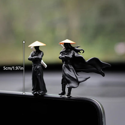 Resin Mini Figurines Decorative 50mm Ancient Sino-Japanese Samurai Warriors Office Cubicle Home Desktop Car Interior Model Gifts Beauty World Shop