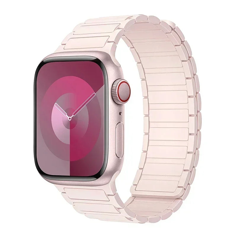 Magnetic Loop for Apple Watch Bands 44mm 40mm 49mm 45mm 41mm 38mm Silicone Bracelet iWatch Series 9 8 7 6 5 4 3 Se ultra 2 strap Beauty World Shop