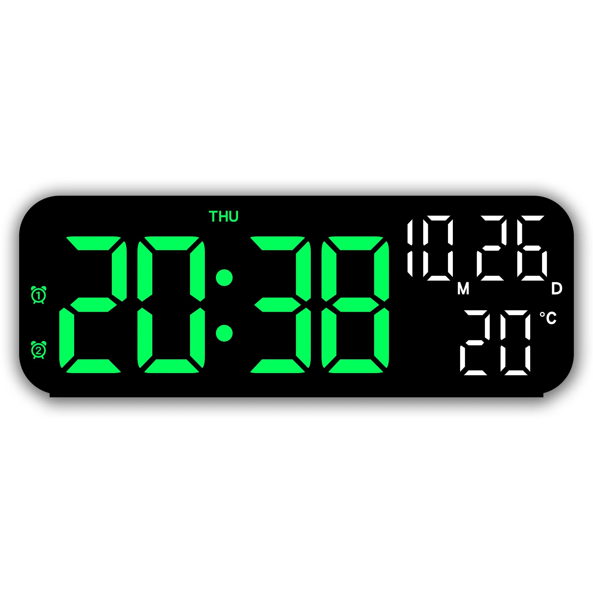 Digital Alarm Clock Temperature and Date Week Display Night Mode Table Clock Voice Control 12/24H Electronic LED Alarm Clocks Beauty World Shop