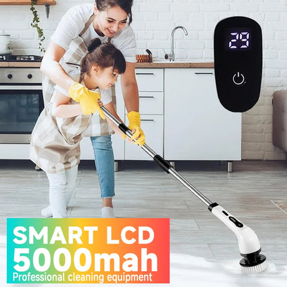 Household Multipurpose Cleaning Brush  Kitchen Gadgets Hair Brushes Bathroom Broom Toilet Mops Electric Cordless Spin Scrubber