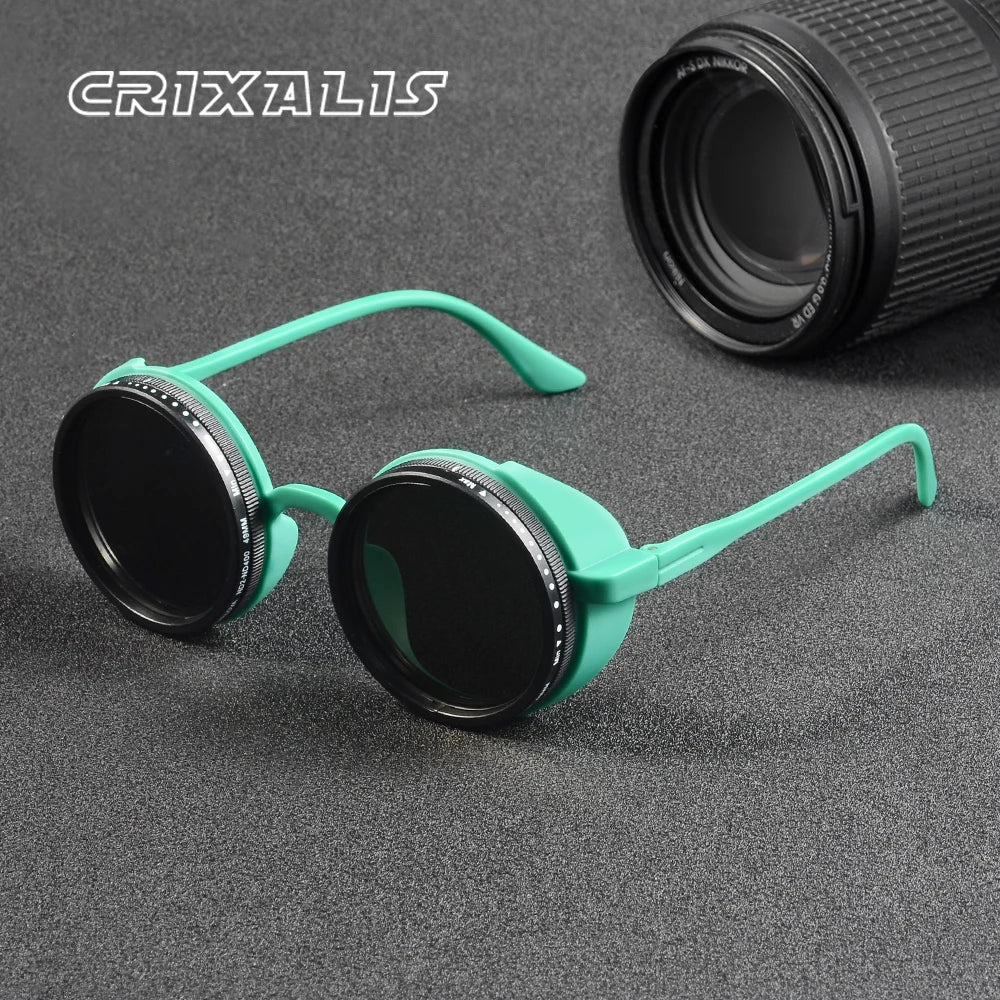 CRIXALIS Handmade ND Adjustable Sunglasses 1~9 Manual Dimming Glasses Fishing Filter UV400 Retro Steampunk Polarized SunGlasses Beauty World Shop