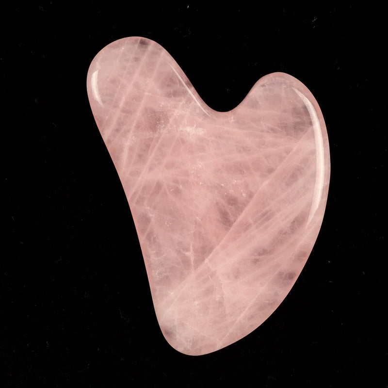 Heart Guasha Stone Face Rose Quartz Jade Massage Tool Chin Nose Lifting Firming Scraping Board Massage Facial Health Care Skin Beauty World Shop