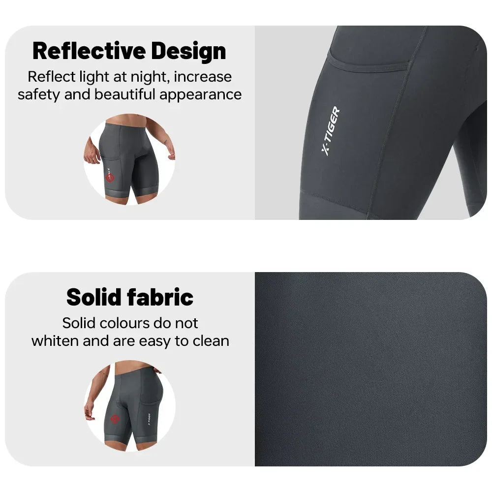 X-TIGER Cycling Shorts 6D Gel Cushioned Cycling Shorts MTB Cycling Briefs Cycling Lounge Pants Yoga Pants Sports Fitness Pants Beauty World Shop