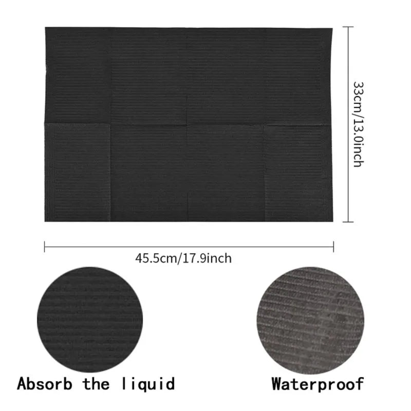 20/50/125PCS Black Tattoo Tabletop Cover Disposable Bed Sheet Fabric Waterproof Stain Resistant Cleaning Table Mat Beauty World Shop