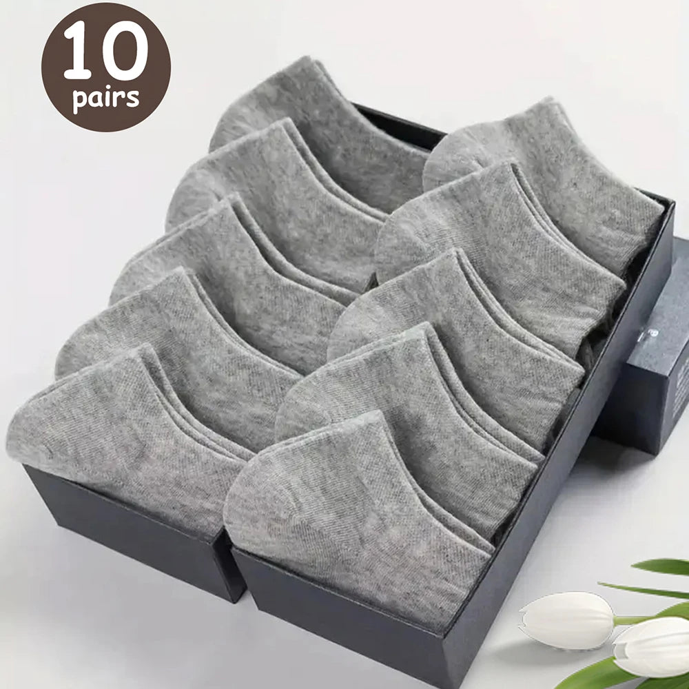 10/20/30/40/50 Pairs Of Breathable Deodorant Men's Low Cut Ankle Socks - Sweat Wicking And Comfortable Summer Wear Beauty World Shop