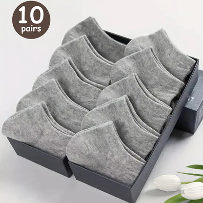 10/20/30/40/50 Pairs Of Breathable Deodorant Men's Low Cut Ankle Socks - Sweat Wicking And Comfortable Summer Wear Beauty World Shop