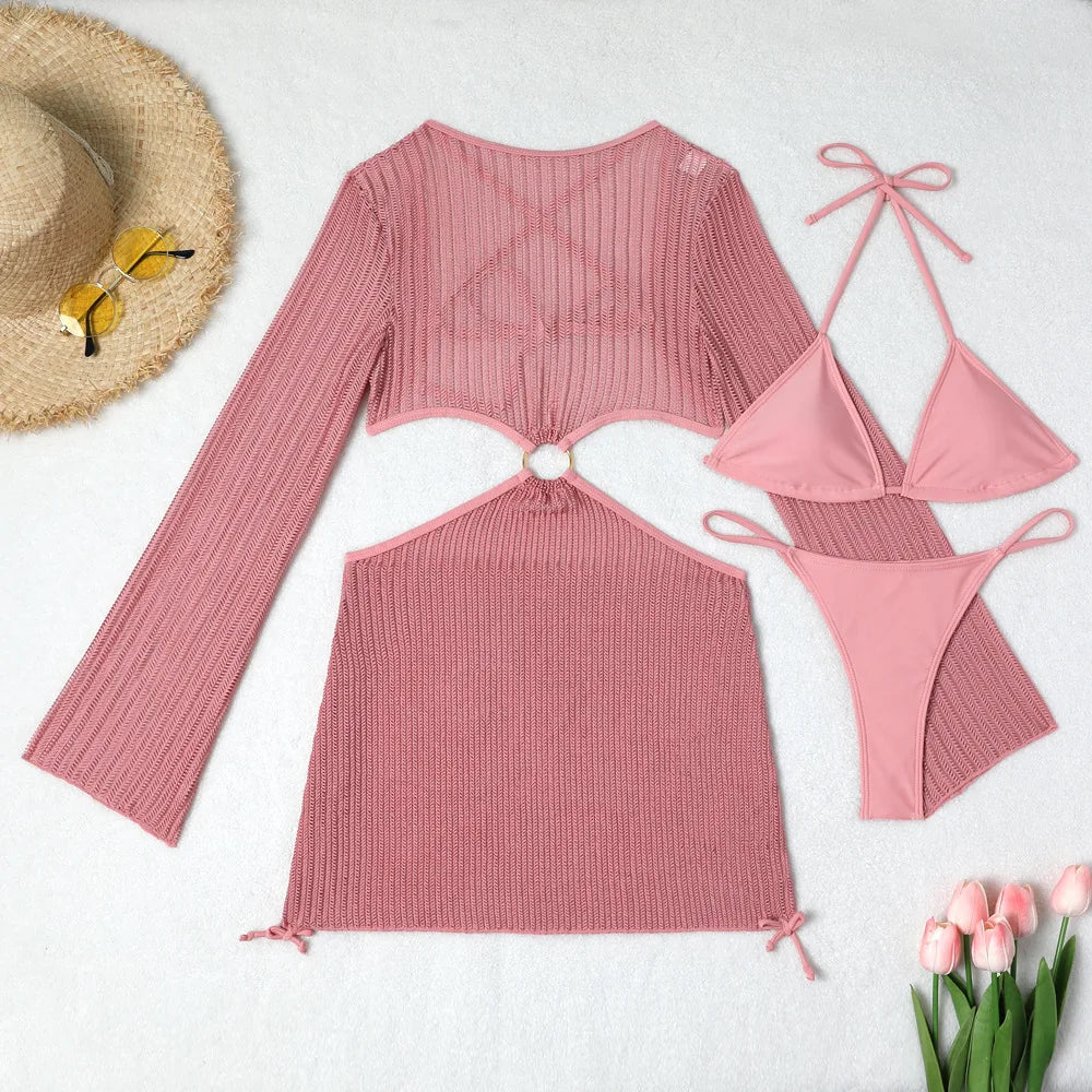 2026 Sexy Bikinis Female Swimsuits Women's Three-Piece Swimwear Beach Swim Wear Bathing Suits Brazilian Bikini Set Pool Bather Beauty World Shop