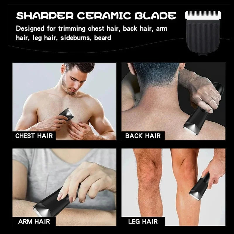Men's body trimmer, electric shaver, electric inguinal and hair trimmer, ceramic blade male hygiene shaver trimmer, full body Beauty World Shop