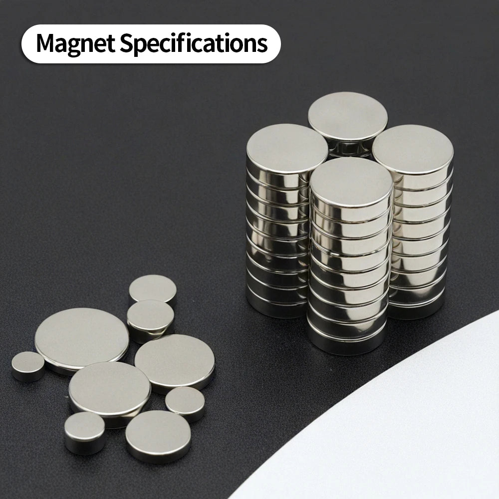 Powerful Neodymium Magnet N35 NdfeB Permanent Magnetic imanes Round Super Strong Fridge Magnets DIY 2/4/5/6/8/10x2/3mm Beauty World Shop