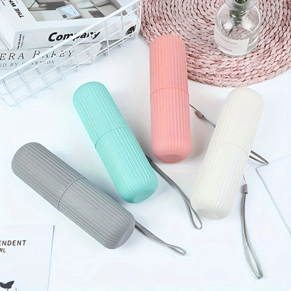 Travel Toothbrush Set: Portable case, rinse cup & toothpaste holder included. Alcohol-free, compact for easy on-the-go oral care Beauty World Shop