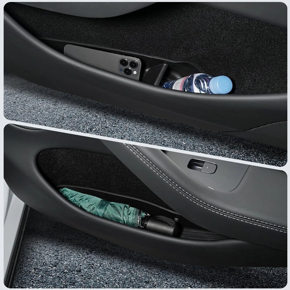Car Door Side Storage Box for 2025 2026 Model 3 Y Juniper Door Organizer Tray Accessories Slot Pockets Insert Protector Mats Pad Beauty World Shop