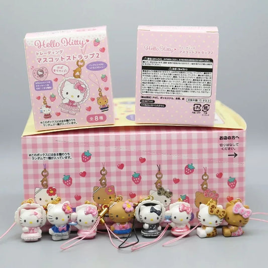 New Original Sanrio Character Kawaii Black Skin Hello Kitty Backpack Pendant Anime Cartoon Blind Box Birthday Gift Trendy Toys Beauty World Shop