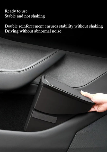 Front Door Storage Trash Can for Tesla Model Y Juniper 2025 Car Door Storage Box Multi Functional Storage Box Car Accessories Beauty World Shop