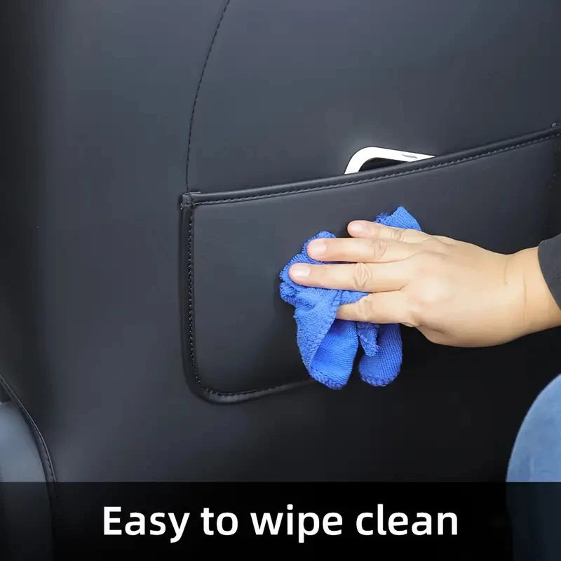 Car Seat Back Protective Mat For Tesla Model 3 / Y Full Seat Anti Kick Pad Leather Anti Scratch Protector Mats Car Accessories Beauty World Shop