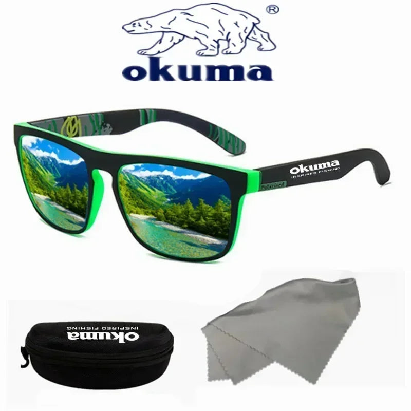 Okuma Polarized Sunglasses UV400 for Men and Women Outdoor Hunting, Fishing, Driving Bicycles, Sunglasses Optional Box Beauty World Shop