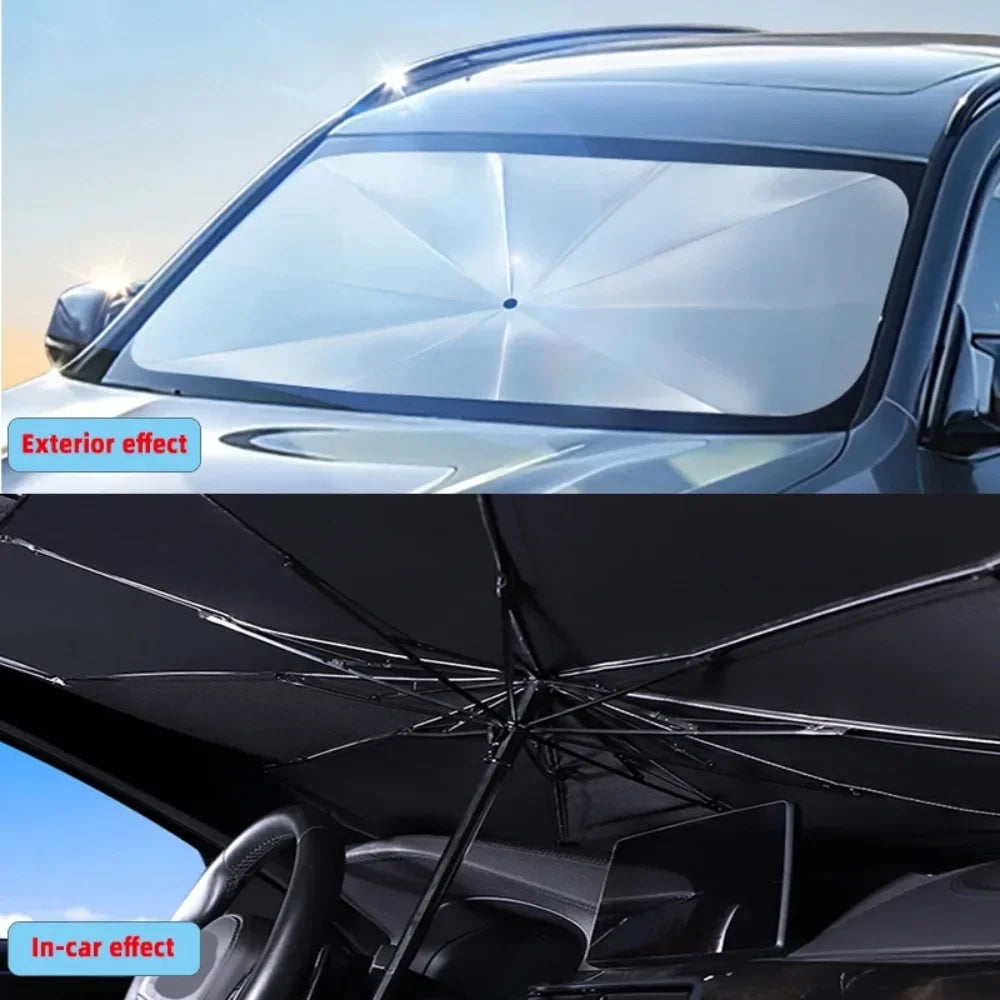 Car Sunshade Umbrella For Auto Shading Car Sun Shade Protector Parasol Summer Sun Interior Windshield Protection Curtain Beauty World Shop