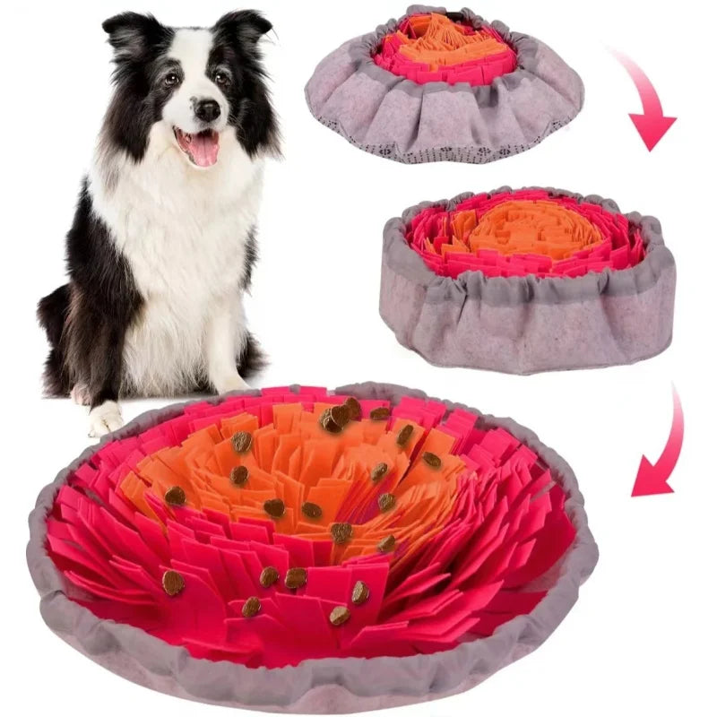 Washable Felt Pet Sniffing Pad Foldable Dog Slow Feeding Mat Toy Dog Training Snuff Mat Beauty World Shop