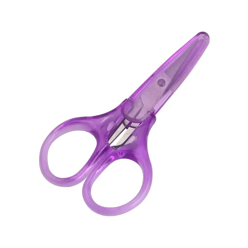 1pc Compact Precision Craft Scissors Sharp Stainless Steel Blades with Protective Cap, Tsa-Approved for Travel Stationery Beauty World Shop