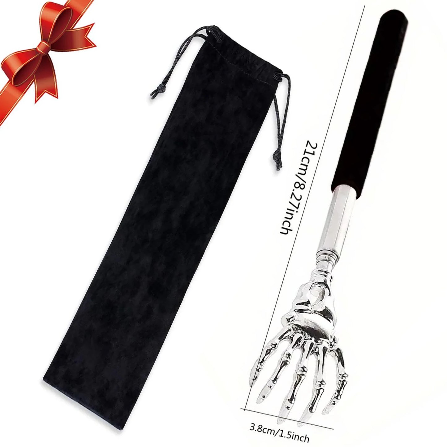 Portable Extendable Back Scratcher Stainless Steel Telescoping Back Scratcher for Both Human and Pets Extendable Back Massager Beauty World Shop