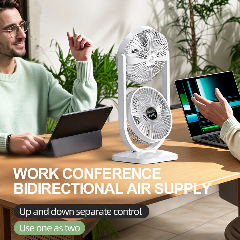USB Charging Desktop Fan Portable Rotatable Desktop Electric Fan Suitable For Outdoor Picnic Student Dormitory Office Home Use Beauty World Shop