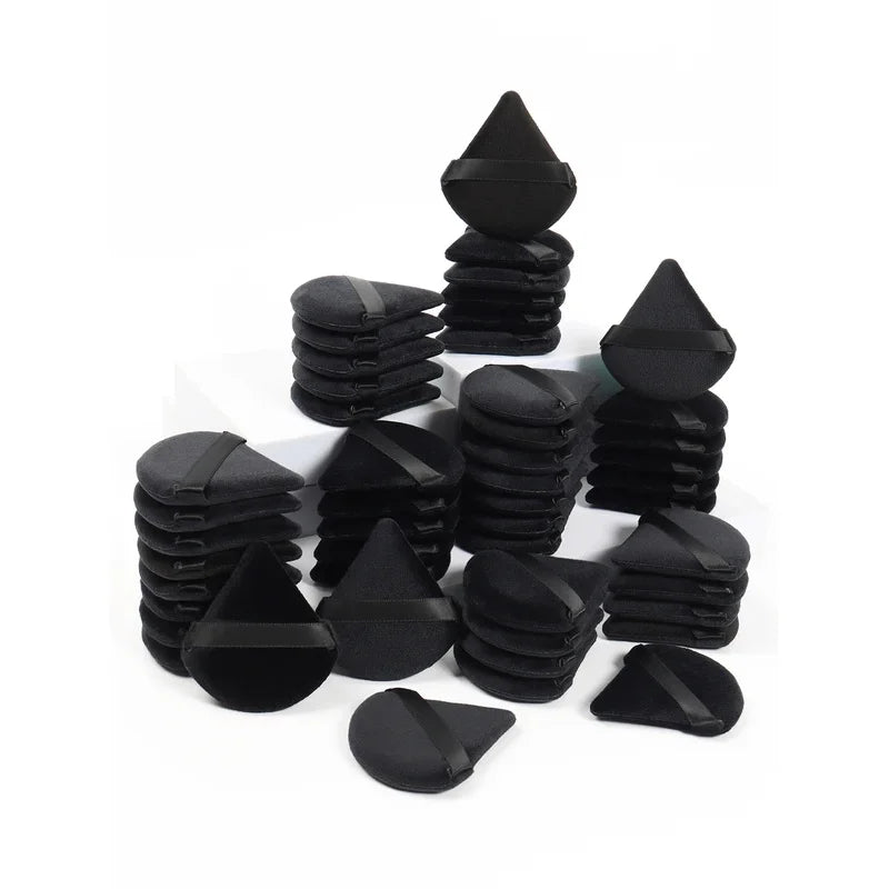 Black Triangle Powder Puff Facial Makeup Sponge Soft Velvet Cosmetics Puff Mixer Beauty Foundation Make-Up Sponge Makeup Access Beauty World Shop