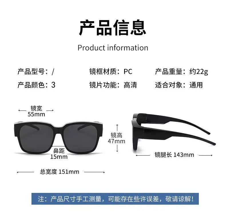 New Fashion Polarized Sunglasses Cover Over Myopia Prescription Glasses Portable Men Women Vintage Fishing Driving Eyewear Beauty World Shop