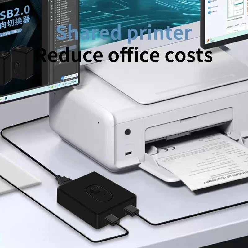USB2.0 Switch 1x2/2x1 USB Hub Bidirectional USB3.0 Switcher USB2.0 Extender Shared Controller for PC Keyboard Mouse Printer ﻿ Beauty World Shop