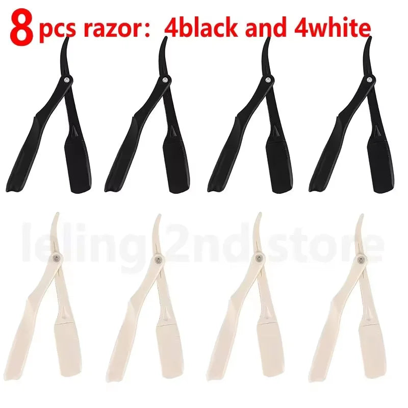 Professional Manual Shaver Straight Edge Plastic Barber Razor Folding Shaving Beard Cutter Straight Razor Wholesale Beauty World Shop