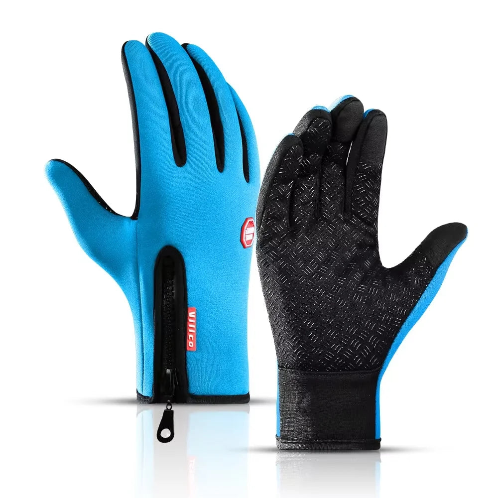 Winter Ski Gloves Men Bike Cycling Gloves Windproof Cold Proof Full Finger Outdoor Waterproof Bicycle Motorcycle Riding Mitten Beauty World Shop