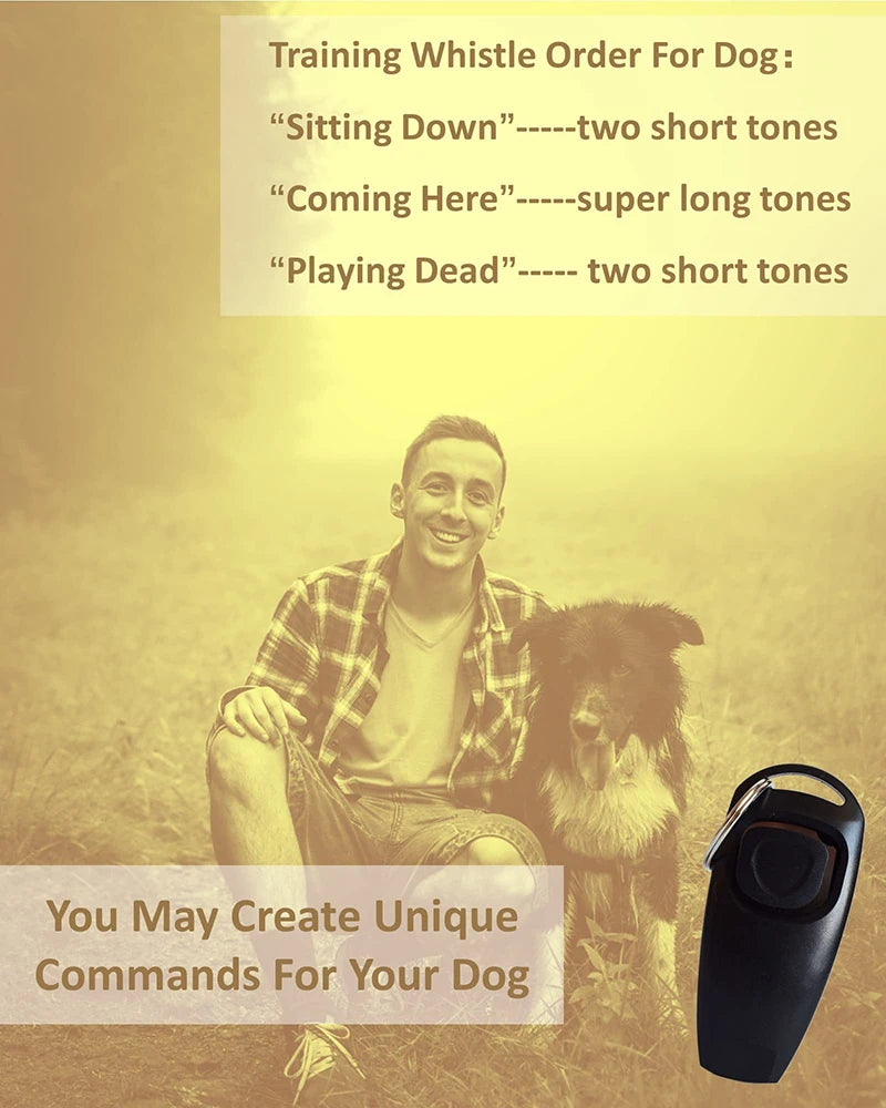 Professional Dog Whistle Training Effectively Stop Barking Hunting High-Frequency Pitch Recall-Dog Clicker Pet Obedience