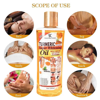 Turmeric Essential Oil Facial Body Massage oil Moisturizing Diffuser Aromatherapy Brightening Smoothing Body Face Skin Care 200m Beauty Trend Shop