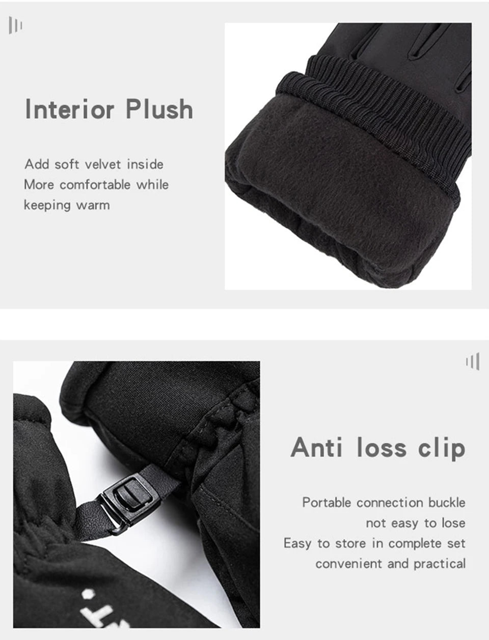 Thermal Winter Cycling Ski Gloves Outdoor Sports Running Motorcycle Touch Screen Fleece Gloves Non-slip Warm Full Fingers Gloves Beauty World Shop