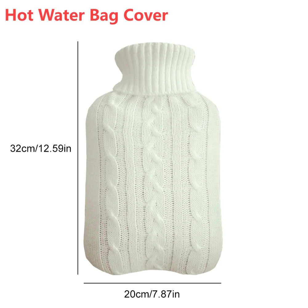 2L Hot Water Bottle Cover Rubber Hot Water Bags Winter Plush Hand & Feet Warmer Explosion-Proof Water Bottle Cover For Hot Water Beauty World Shop