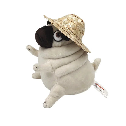 kawaii Plush Toys 15cm dog the Elf Fat Pug Sitting Pug Dogs Toy Stuffed Dolls for Kids Children Birthday Gift Dolls Beauty World Shop