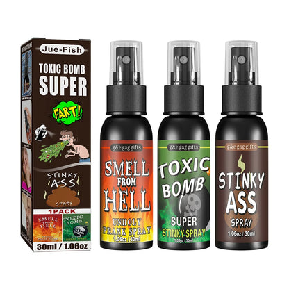 30ml Fart Gag Spray Prank Joke Plastic Spray Can Stink for Adults Kids Terrible Stinky Fart Spray Non Toxic Halloween Funny Toys Beauty World Shop