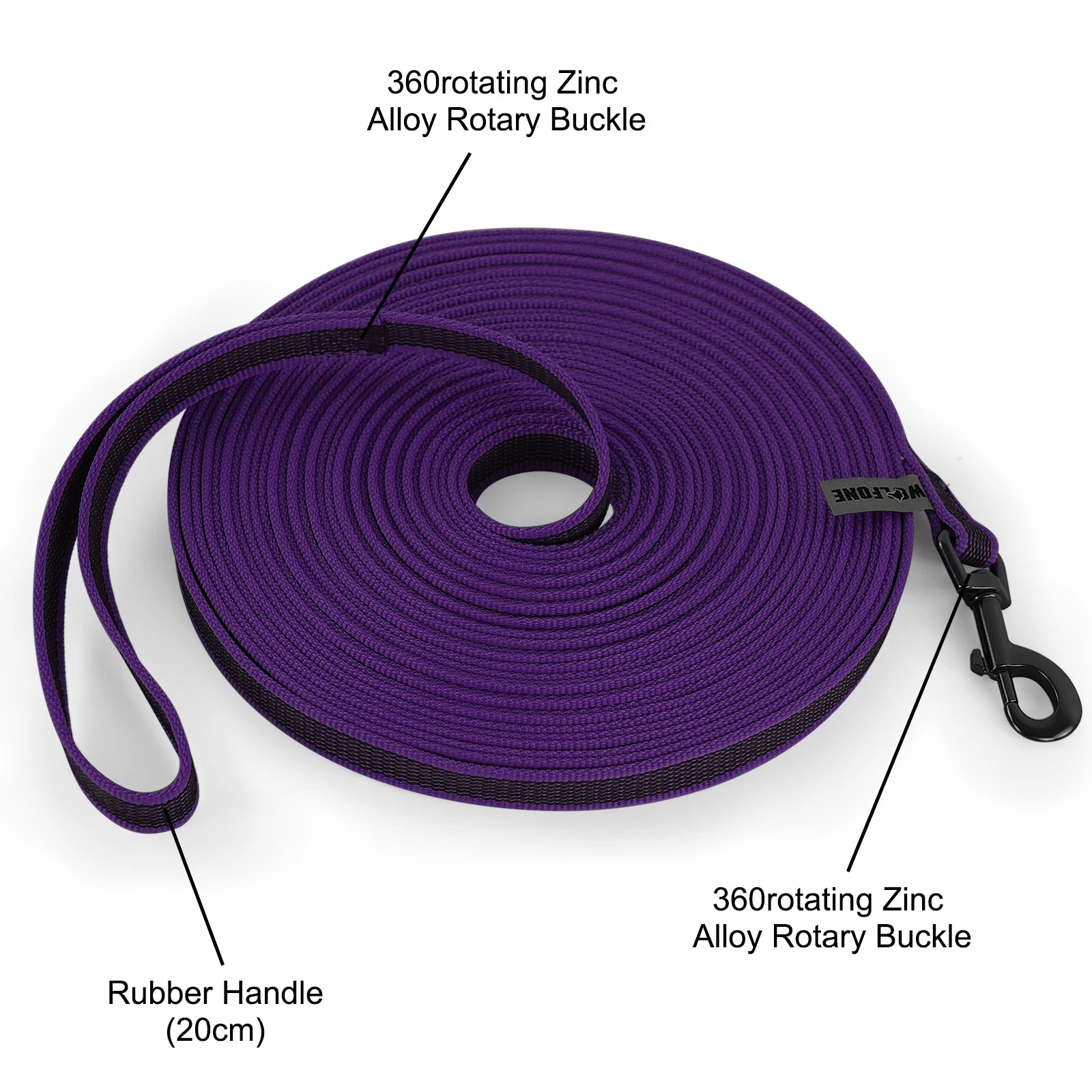 1.5M/2M/5M/3M/15M Medium small Long Dog Leash Latex Silk Easy and Convenient Training Big Dual color dog leash 10 meters Beauty World Shop