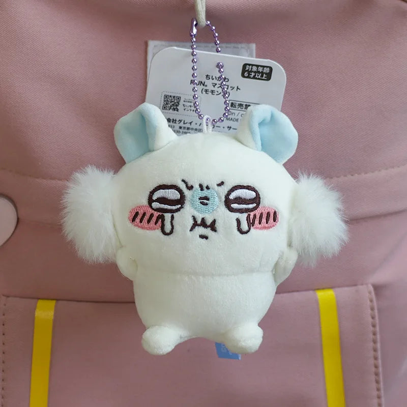 NEW 11CM Kawaii Chikawas Hachiware Usagi Angry Pun Series Plush Keychain Pendant Soft Stuffed Cartoon Plush Doll Toy Bag Pendant Beauty World Shop