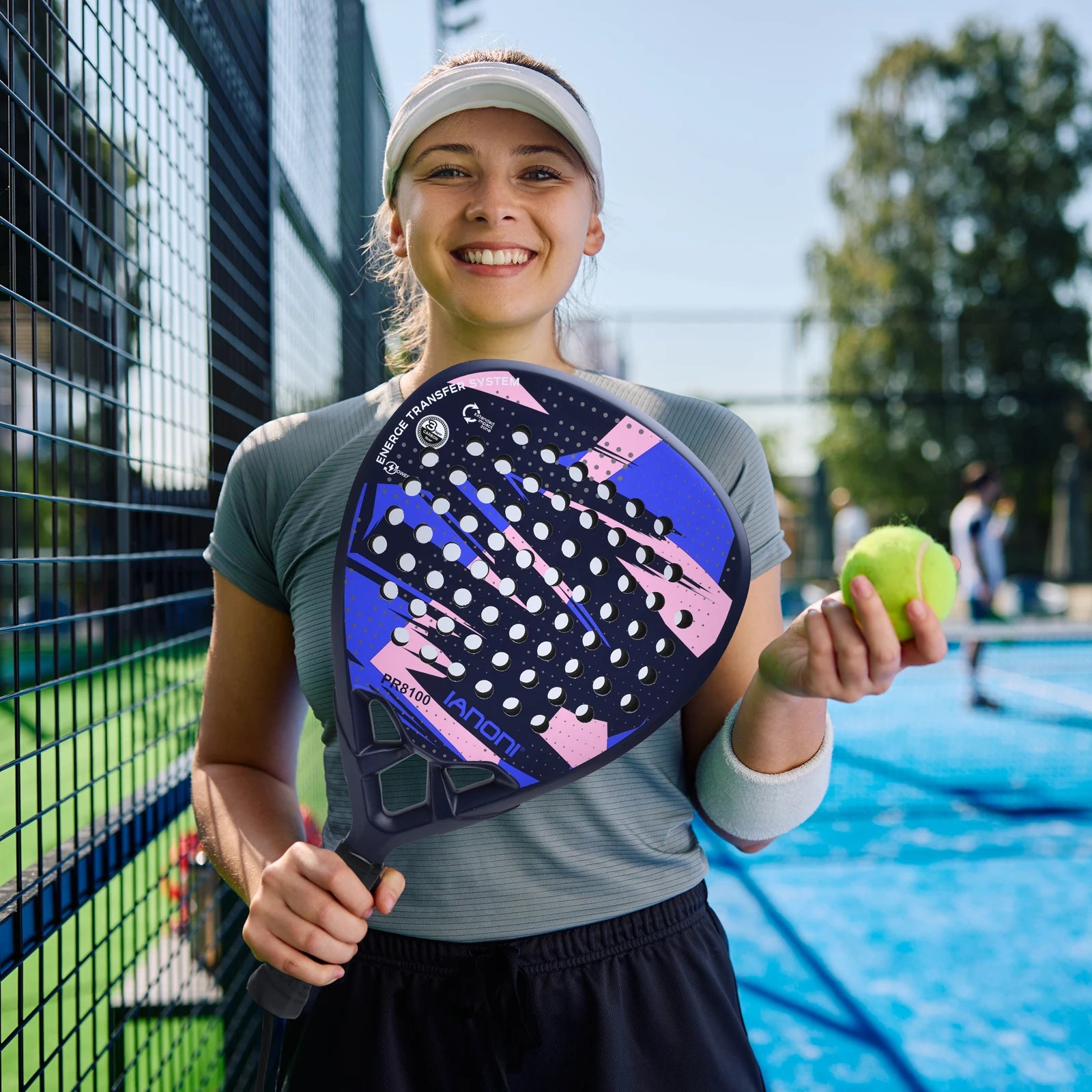 IANONI Padel Racket Carbon Fiber Surface with EVA Memory Flex Foam Core Padel Tennis Racquets Lightweight Beauty World Shop