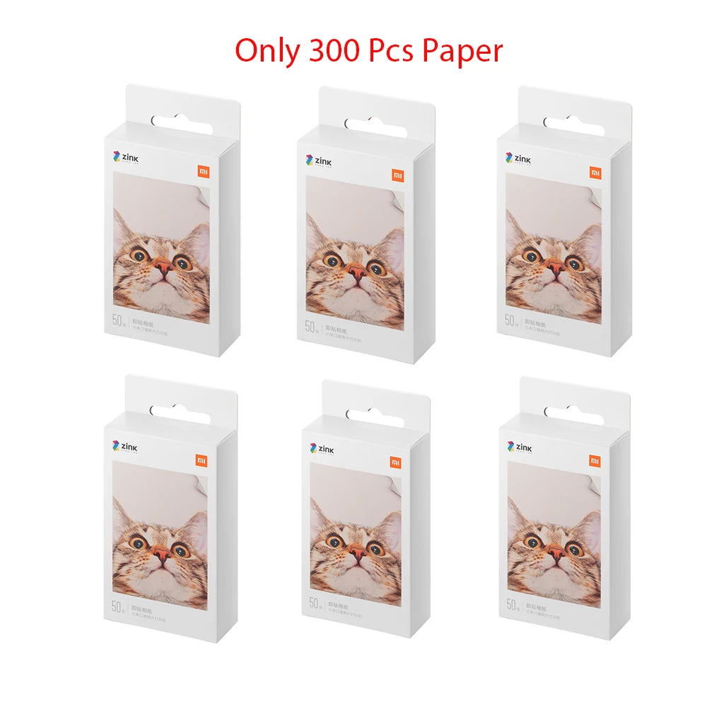 Original 100% Xiaomi ZINK Pocket Printer Paper Self-adhesive Photo Print 50pcs Sheets Xiaomi 3-inch Mini Pocket Photo Printer CN Beauty World Shop