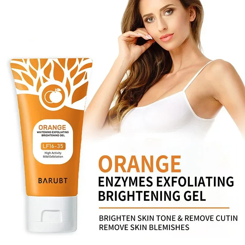 50g Orange Exfoliating Gel For Facial Body Gentle Orange Facial Scrub Body Cleansing Gel Dead Skin Remover Scrub Skin Cleaning Beauty Trend Shop