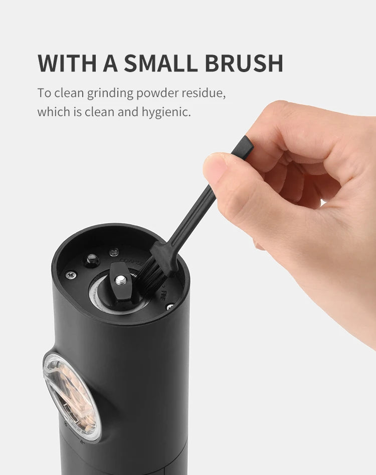 Electric Automatic Salt And Pepper Grinder Set Rechargeable With USB Gravity Spice Mill Adjustable Spices Grinder With LED Light Beauty World Shop