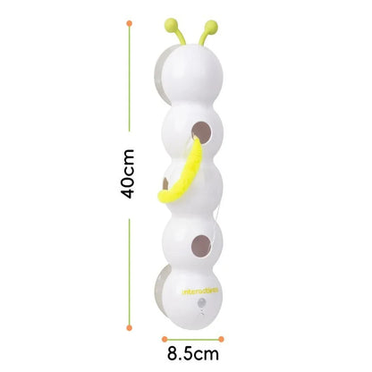 Caterpillar Interactive Cat Toy Motion Activated Wack A Worm Post Toy Rechargeable Automatic Teasing Cat Toy with Tail for Cats Beauty World Shop