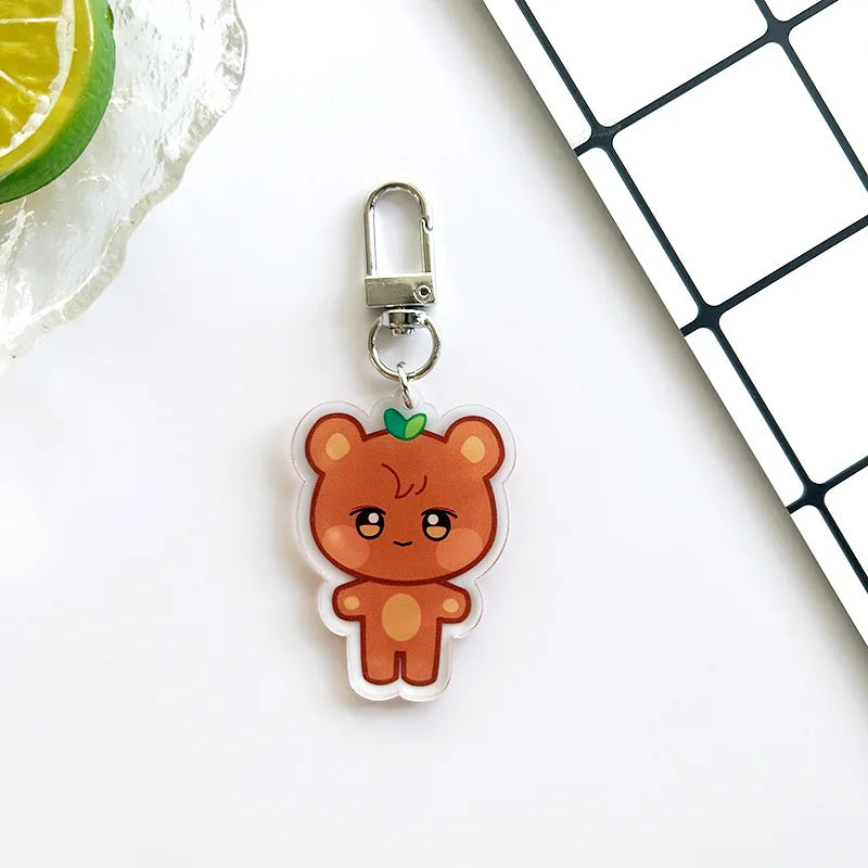 10CM Pop-up Store Doll Keychain ANITEEZ Cartoon Cute Plush Pendant Keyring Bag Accessories Kpop Yunho Yeosang Fans Gifts Beauty World Shop