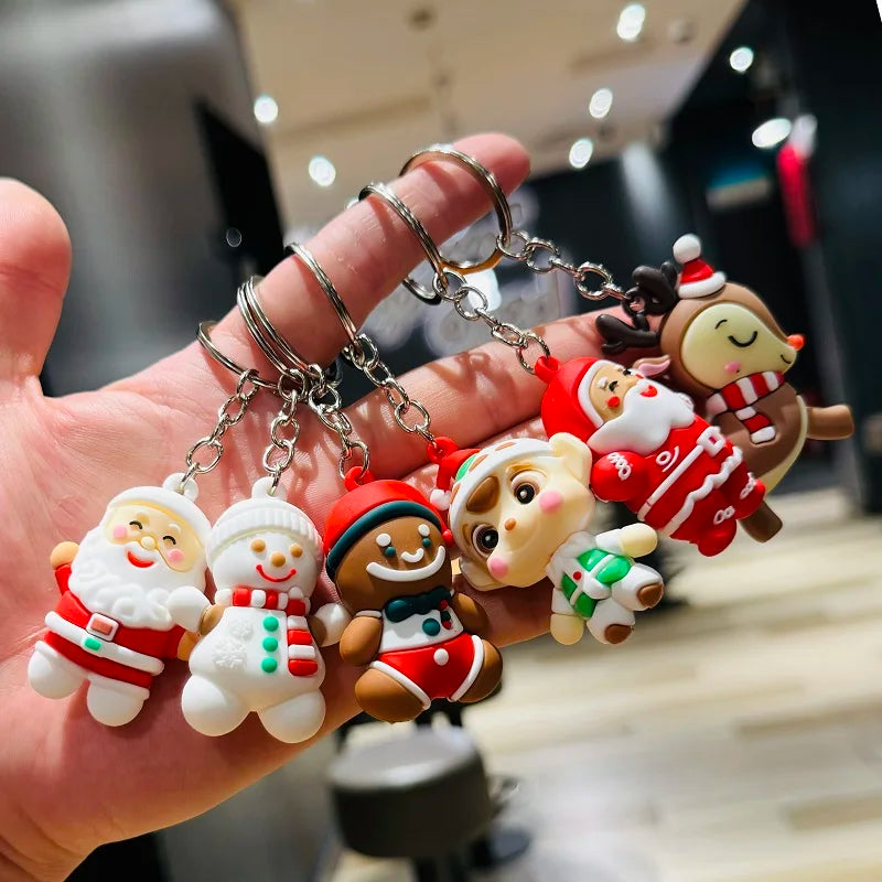 1/3/6PCSChristmas Keychain - Santa Claus Christmas Eve Gift - Doll Pendant - Couple Car And Bag Decoration Small Gift - Company Beauty World Shop