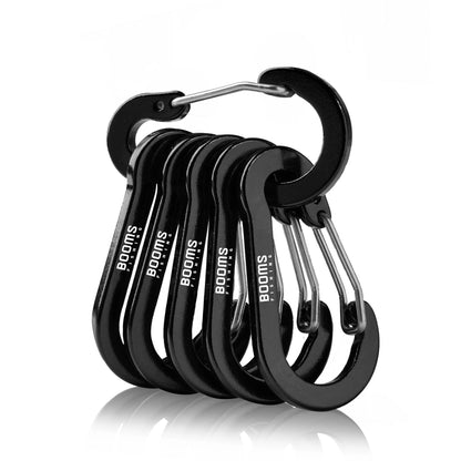 Booms Fishing CC1 Steel Small Carabiner Clips Outdoor Camping  Multi Tool  Fishing Acessories 6pcs Beauty World Shop