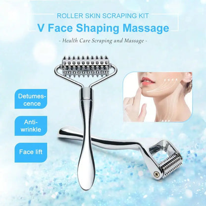 Stainless Steel Facial Massage Roller Deep Tissue Massage Tool for Face, Acupressure Massager Body for Hand, Foot, Neck SPA Care Beauty World Shop