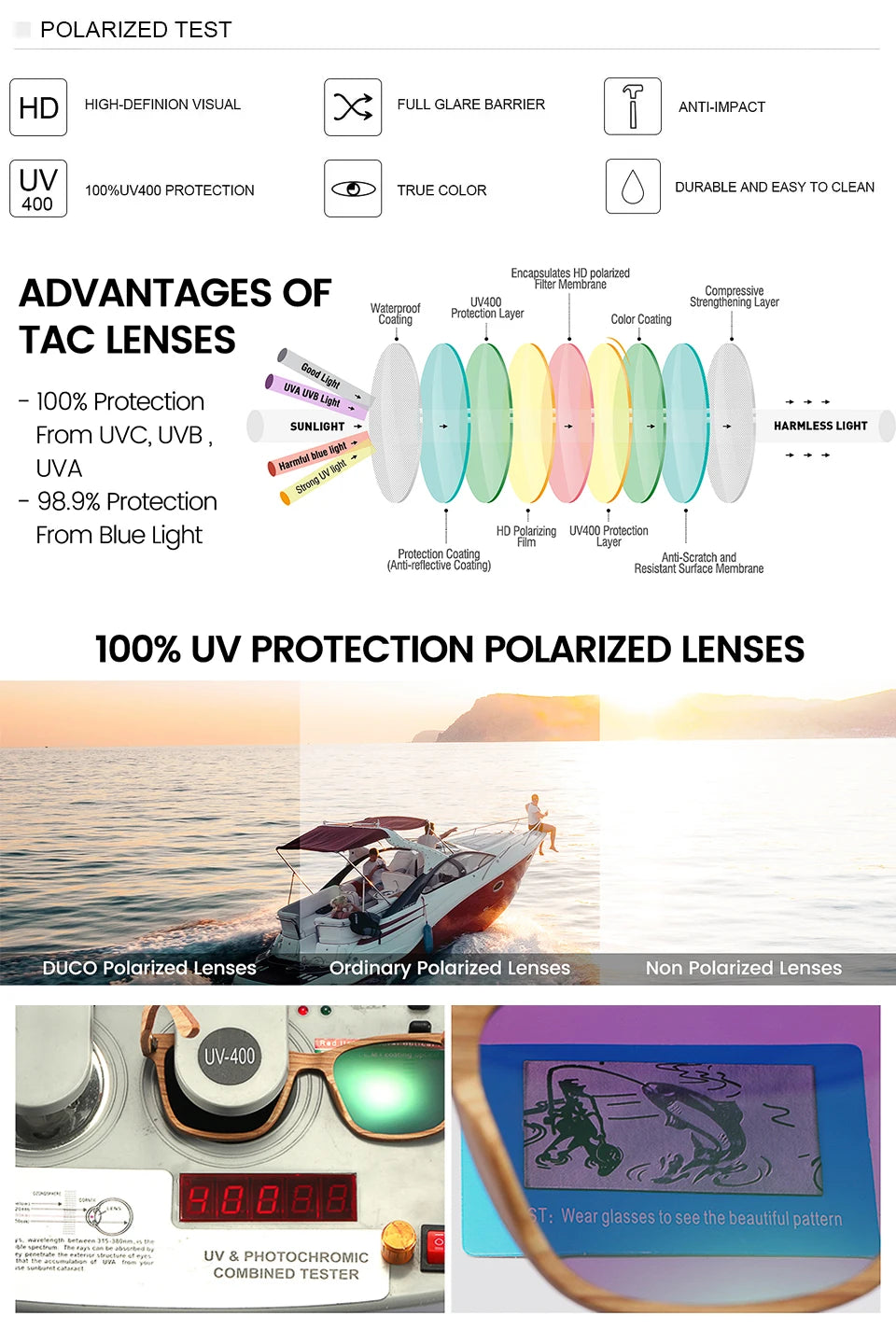 Oi Wood Brand Natural Wooden Sunglasses Men Polarized Fashion Sun Glasses Original Wood Oculos De Sol Masculino New TR90 Frames Beauty World Shop