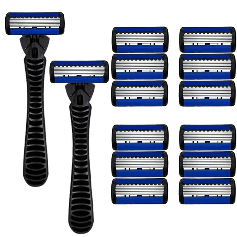 Razor Classic 6 Layer Safety Razor for Mens Shaving&Womens Hair Removal Shaving Blades Manual Shaver Beauty World Shop