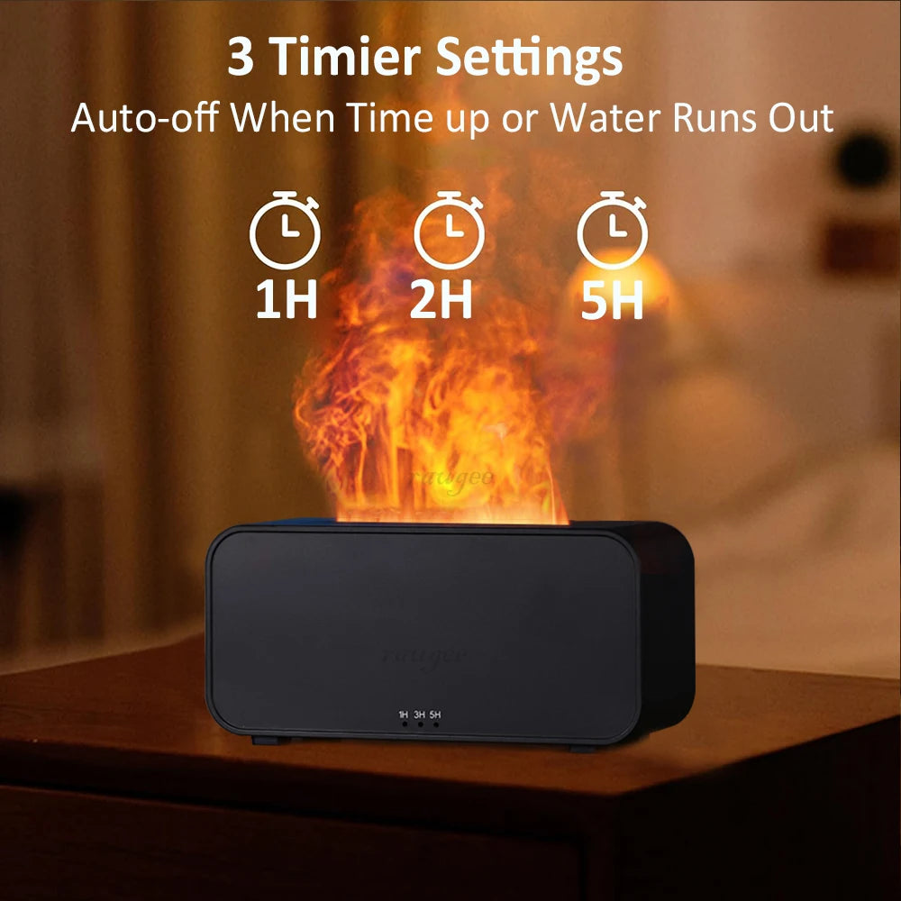 Air Aroma Humidifier Diffuser Essential Oils Humidifiers Mini Flame Automatic Fragrance Diffuser Home Humidifier With LED Light Beauty World Shop