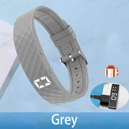 Vibrating Alarm Clock Watch Heavy Sleepers Silent Wake-Up Smart Bracelet Men Women Adjustable Wearable Vibration Wrist Band Ht30 Beauty World Shop